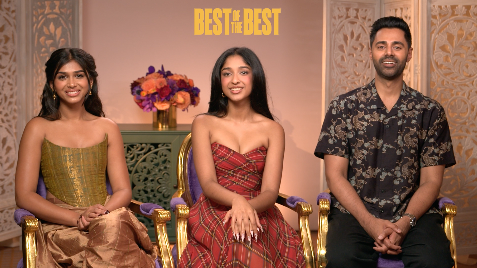 Best of the Best cast members Priyanka Kedia, Maitreyi Ramakrishnan and Hasan Minhaj